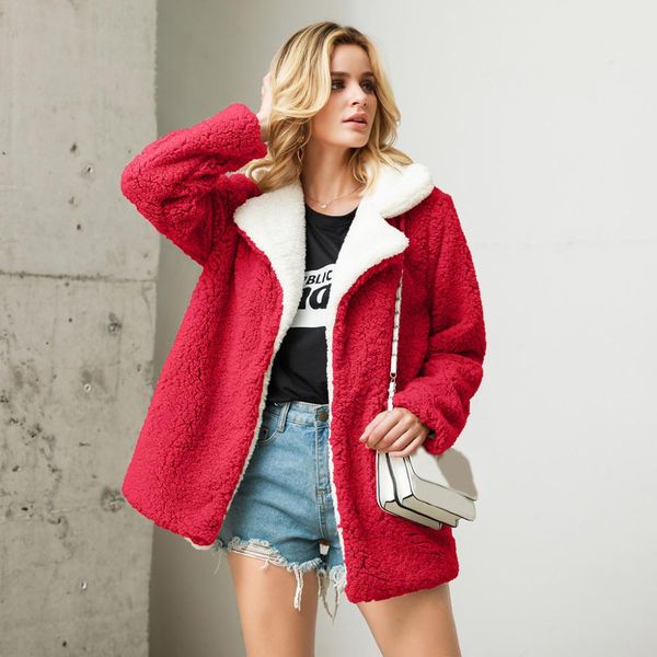 elegant faux fur coat women 2019 autumn winter warm soft female plush overcoat pocket casual outwear casaco feminino casacos ed, Black
elegant faux fur coat women 2019 autumn winter warm soft female plush overcoat pocket casual outwear casaco feminino casacos ed, Black