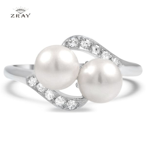 zray fashion simulated-pearl rings for women romantic engagement wedding rings trendy party banquet female girls' gift, Silver
zray fashion simulated-pearl rings for women romantic engagement wedding rings trendy party banquet female girls' gift, Silver
