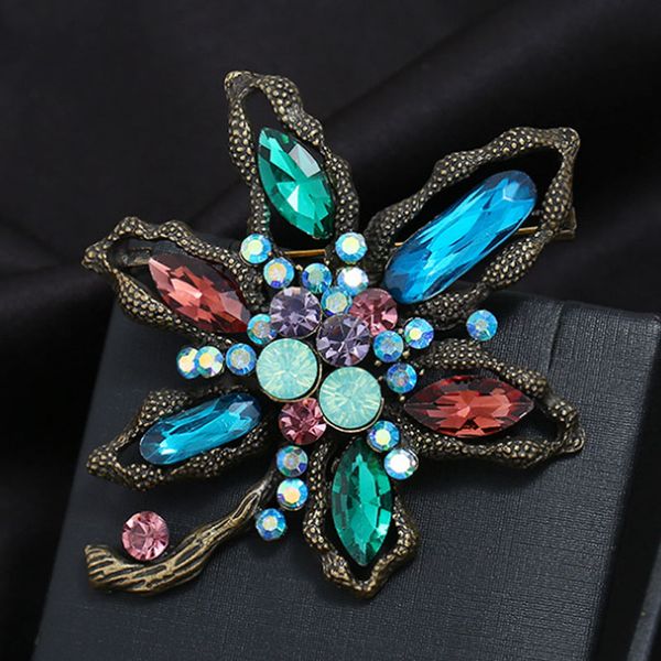 zlxgirl jewelry antique gold and antique brass vintage leafs brooches bouquet fashion women's rhinestone crystal scarf pins gift, Gray
zlxgirl jewelry antique gold and antique brass vintage leafs brooches bouquet fashion women's rhinestone crystal scarf pins gift, Gray