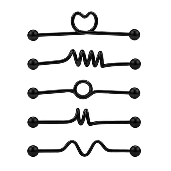 5x stainless steel nose ring belly ring eyebrow tragus barbell, Slivery;golden 
5x stainless steel nose ring belly ring eyebrow tragus barbell, Slivery;golden