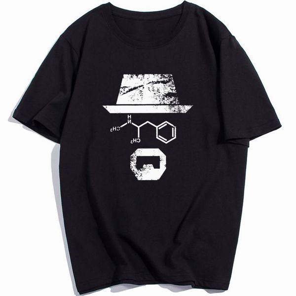 the chemist tshirt breaking bad men t-shirt walter white heisenberg jessie pinkman vintage crewneck cotton swag tee shirt, White;black 
the chemist tshirt breaking bad men t-shirt walter white heisenberg jessie pinkman vintage crewneck cotton swag tee shirt, White;black