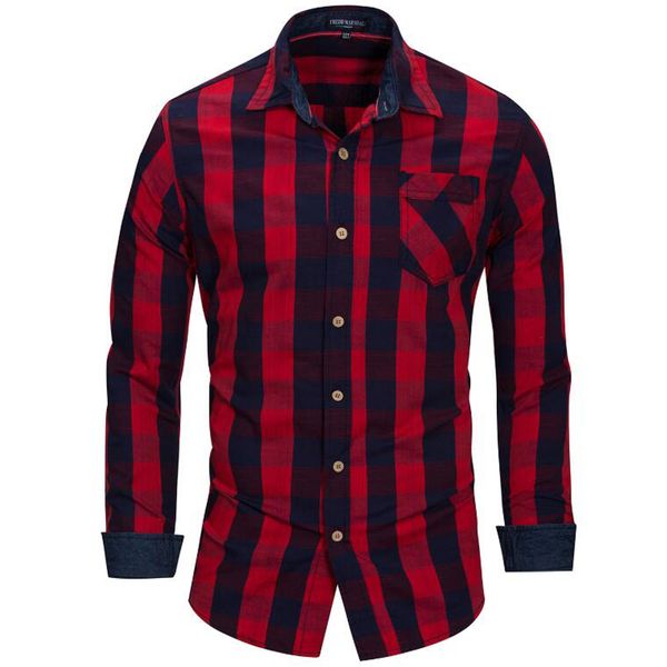 mens casual cotton plaid shirt tide new vogue autumn turn down collar striped long sleeve shirts camisas social masculina, White;black
mens casual cotton plaid shirt tide new vogue autumn turn down collar striped long sleeve shirts camisas social masculina, White;black