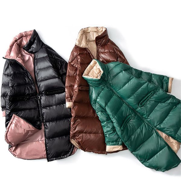 new fashion autumn women light thin down jackets big size slim lady midi-long 90% white down coats winter jacket stand collar coat clothes, Black
new fashion autumn women light thin down jackets big size slim lady midi-long 90% white down coats winter jacket stand collar coat clothes, Black