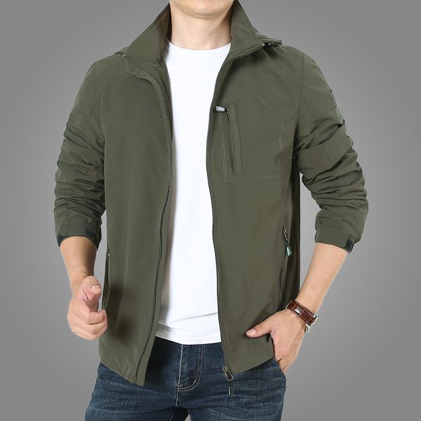 men's jackets 2019 autumn new men's outdoors jacket spring casual travels thin windbreaker coat hooded jacket outerwear male 7xl, Black;brown
men's jackets 2019 autumn new men's outdoors jacket spring casual travels thin windbreaker coat hooded jacket outerwear male 7xl, Black;brown