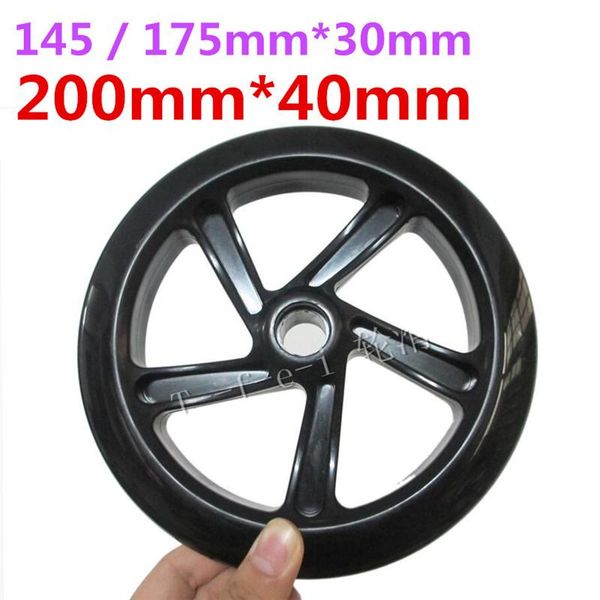 2 pieces 200mm / 175mm / 145mm wheel for scooter wheels 40mm / 30mm thick elastic quiet pu material with abec7 bearing atqmi
2 pieces 200mm / 175mm / 145mm wheel for scooter wheels 40mm / 30mm thick elastic quiet pu material with abec7 bearing atqmi