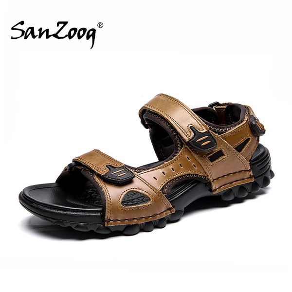 big size 48 men genuine leather sandals summer classic men shoes solid sandal soft sandals comfortable walking footwear, Black
big size 48 men genuine leather sandals summer classic men shoes solid sandal soft sandals comfortable walking footwear, Black