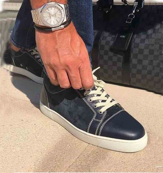 super skate casual shoes red-soles shoe junior spikes orlato men's flat suede leather red bottom sneaker studded patchwork leathers lux, Black
super skate casual shoes red-soles shoe junior spikes orlato men's flat suede leather red bottom sneaker studded patchwork leathers lux, Black