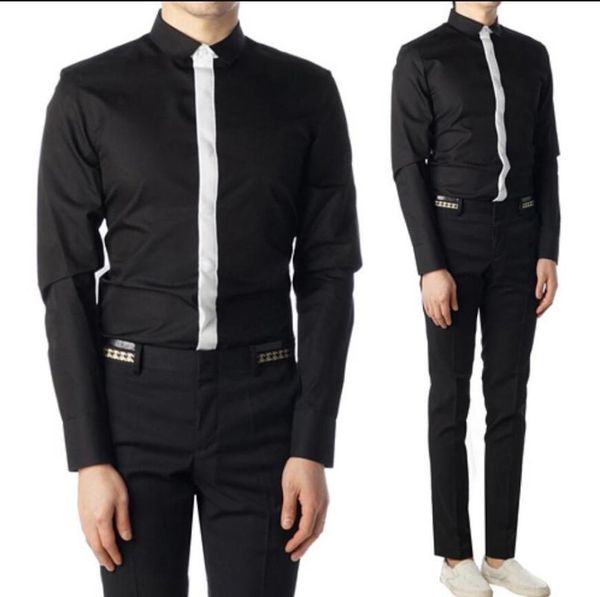 s-6xl 2020 new men's clothing gd hair stylist fashion gentlemen's stripe decorated long sleeve shirt plus size costumes, White;black
s-6xl 2020 new men's clothing gd hair stylist fashion gentlemen's stripe decorated long sleeve shirt plus size costumes, White;black