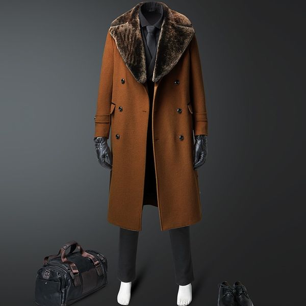 2020 winter new men solid color casual business woolen coats men's high-end brand slim long mens trench coat jacket, Black
2020 winter new men solid color casual business woolen coats men's high-end brand slim long mens trench coat jacket, Black