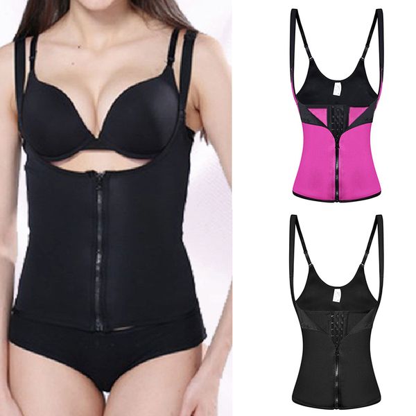 womens waist trainer corset vest slimming body shaper cincher zipper adjustable strap abdomen cummerband shaper belt, Black;brown
womens waist trainer corset vest slimming body shaper cincher zipper adjustable strap abdomen cummerband shaper belt, Black;brown