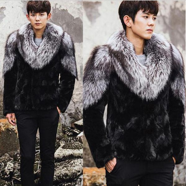 european and american new men's fur coat coat fur large collar thick autumn and winter mens plus size 3xl, Black
european and american new men's fur coat coat fur large collar thick autumn and winter mens plus size 3xl, Black