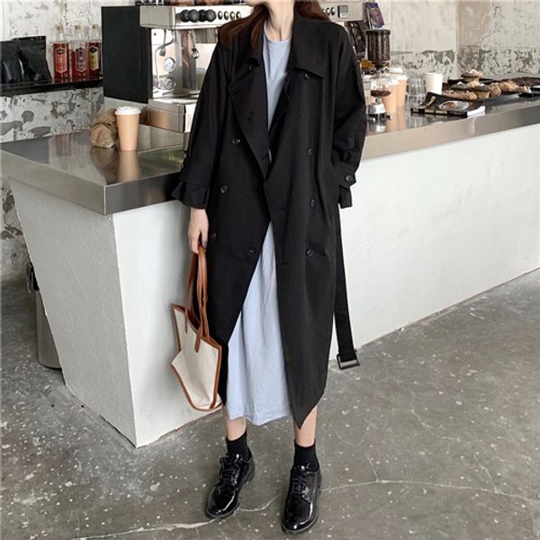 2019 осень famale пальто отложной воротник двубортные халаза ветровка streetwear, Tan;black
2019 осень famale пальто отложной воротник двубортные халаза ветровка streetwear, Tan;black