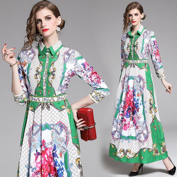 selling runway women's luxury baroque printed pleated dress fashion office lady slim beautiful empire waist party evening dresses, Black;gray
selling runway women's luxury baroque printed pleated dress fashion office lady slim beautiful empire waist party evening dresses, Black;gray