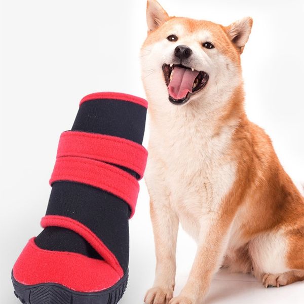 4 / set of pet shoes dog shoes fashion pet shoes tarpaulin big dog boots dog apparel
