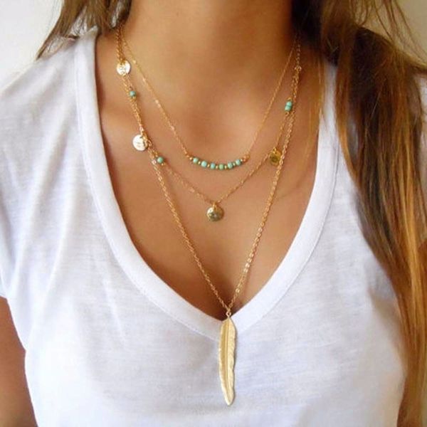 fashion gold color multilayer coin leaf long tassels lariat bar necklaces choker feather pendant necklace for women bijoux, Silver
fashion gold color multilayer coin leaf long tassels lariat bar necklaces choker feather pendant necklace for women bijoux, Silver