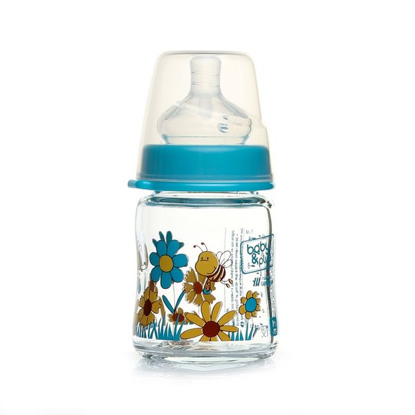 ebebek baby&plus wide-neck glass bottle 120 ml