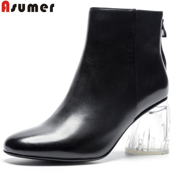 asumer big size fashion new ankle boots women round toe zip genuine leather boots high heels shoes autumn winter, Black
asumer big size fashion new ankle boots women round toe zip genuine leather boots high heels shoes autumn winter, Black