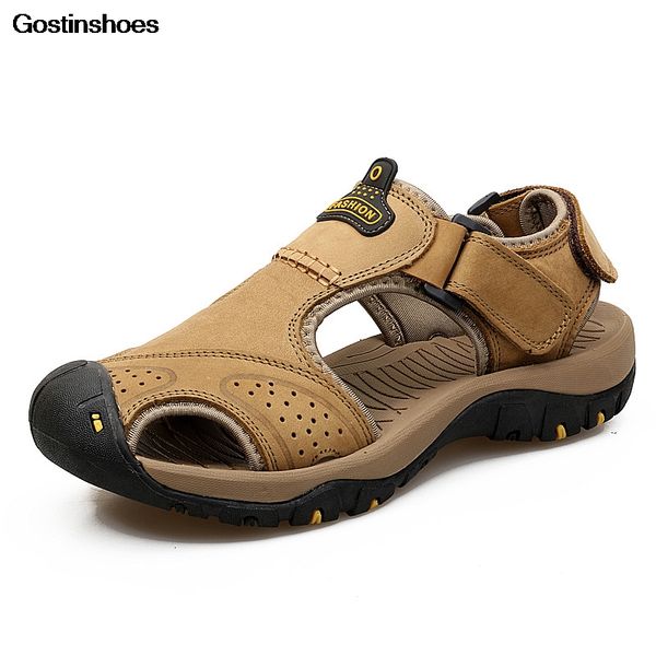 leather sandals men chappal for men cowhide casual shoes quality shoes closed toe sandalia hombre mens sandals, Black
leather sandals men chappal for men cowhide casual shoes quality shoes closed toe sandalia hombre mens sandals, Black