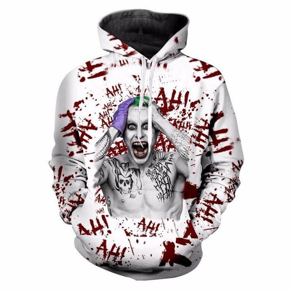 HAHA Joker Funny Hoodie Halloween Crazy Smile Pullover Long Sleeve Sweatshirt Fashion Stree Coats Cool Unisex Sportwear
HAHA Joker Funny Hoodie Halloween Crazy Smile Pullover Long Sleeve Sweatshirt Fashion Stree Coats Cool Unisex Sportwear