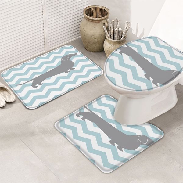 3 pieces bathroom set dachshund dog silhouette bath set toilet cover mat pedestal rug non-slip bathroom rug set
3 pieces bathroom set dachshund dog silhouette bath set toilet cover mat pedestal rug non-slip bathroom rug set