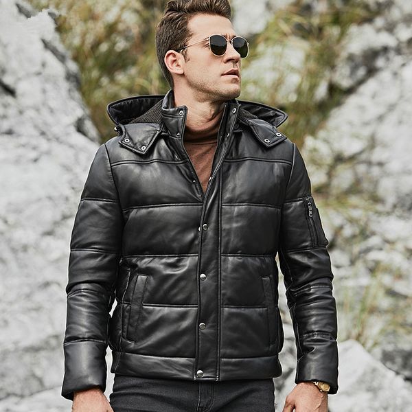 leather jacket men sheepskin geunine leather jacket men plus size duck down winter coat for mens clothing casacos 153 yy767, Black
leather jacket men sheepskin geunine leather jacket men plus size duck down winter coat for mens clothing casacos 153 yy767, Black