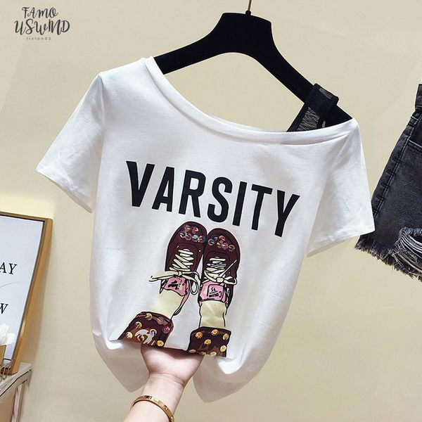 2020 short sleeve skew collar white t shirt women cotton summer female 100% cotton green red t shirt women tee
2020 short sleeve skew collar white t shirt women cotton summer female 100% cotton green red t shirt women tee