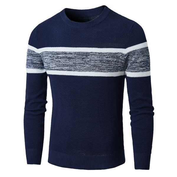 

men brand new 2018 autumn winter casual 100% cotton pullover sweater jumper men o-neck thick slim jacquard pattern sweaters, White;black