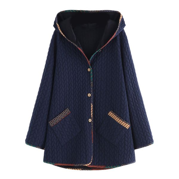autumn and winter fashion coat simple loose contrast color stitching long-sleeved hooded large size cotton coat new, Black
autumn and winter fashion coat simple loose contrast color stitching long-sleeved hooded large size cotton coat new, Black