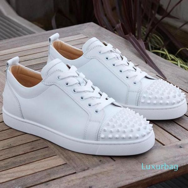 men studded spikes sneakers red bottom designer shoes low suede white leather suede trainers party shoes wedding shoes us 5-12.5, Black
men studded spikes sneakers red bottom designer shoes low suede white leather suede trainers party shoes wedding shoes us 5-12.5, Black