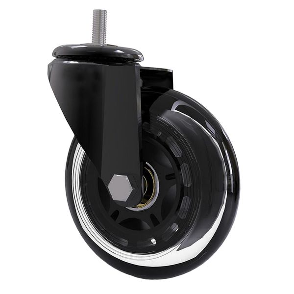 Office Chair Caster Wheels, Heavy Duty & Safe For All Floors, With Threaded Stem, 3/4 Inch