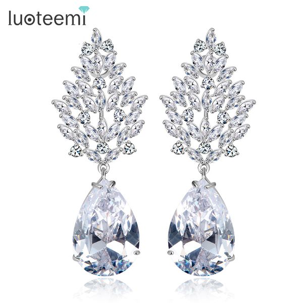 luoteemi brand style unique dangle earrings for women noble zircon bridal wedding jewelry water drop party earrings wholesale, Silver
luoteemi brand style unique dangle earrings for women noble zircon bridal wedding jewelry water drop party earrings wholesale, Silver
