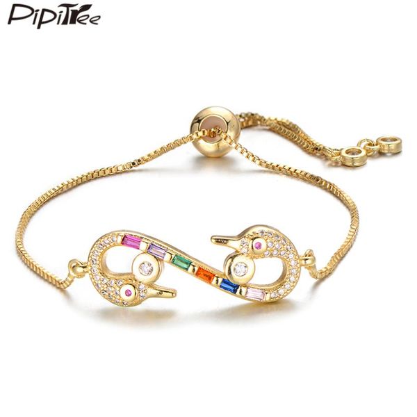 pipitree elegant double charm bracelet for women lovers cubic zirconia infinity bracelets wedding jewelry pulsera mujer, Golden;silver
pipitree elegant double charm bracelet for women lovers cubic zirconia infinity bracelets wedding jewelry pulsera mujer, Golden;silver