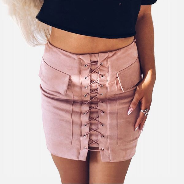 sheblingbling suede mini skirt bodycon women skirt 2019 autumn winter lace-up pockets zipper high waist split short skirts, Black
sheblingbling suede mini skirt bodycon women skirt 2019 autumn winter lace-up pockets zipper high waist split short skirts, Black