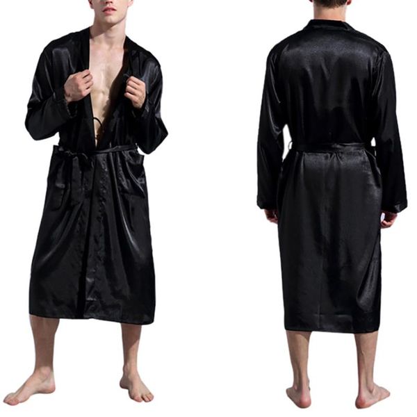 mens silk satin bathrobe robe long solid silk pajamas male nightgown sleepwear kimono homme dressing gown, Black;brown
mens silk satin bathrobe robe long solid silk pajamas male nightgown sleepwear kimono homme dressing gown, Black;brown