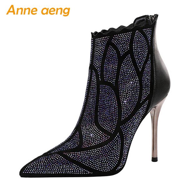 2019 new winter women ankle boots high thin heel pointed toe solid zipper bling crystal lady women shoes black short boots
2019 new winter women ankle boots high thin heel pointed toe solid zipper bling crystal lady women shoes black short boots