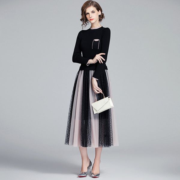 fashion women's knitting splicing color collision mesh long sleeves slim dresses bohemia leisure dresses, Black;gray
fashion women's knitting splicing color collision mesh long sleeves slim dresses bohemia leisure dresses, Black;gray