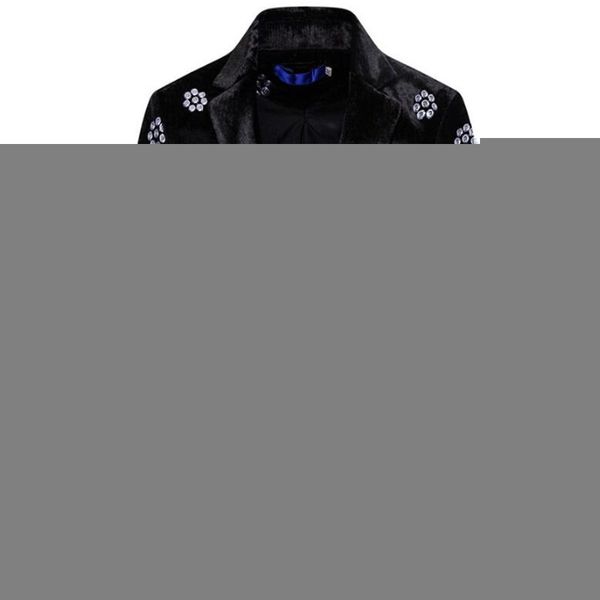 2019 men autumn winter retro burgundy velvet floral pattern suit jacket slim fit blazer designs stage costumes for singers, White;black
2019 men autumn winter retro burgundy velvet floral pattern suit jacket slim fit blazer designs stage costumes for singers, White;black