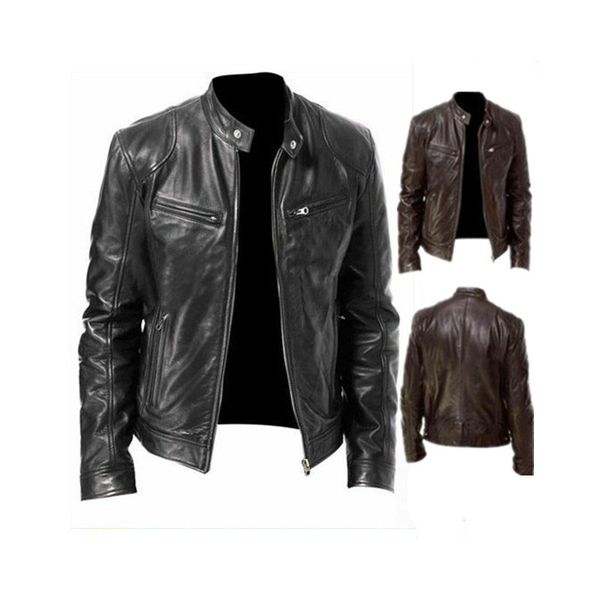 men's leather & faux pu jacket men black brown winter autumn fashion mens street style stand collar motorcycle bomber coat
men's leather & faux pu jacket men black brown winter autumn fashion mens street style stand collar motorcycle bomber coat