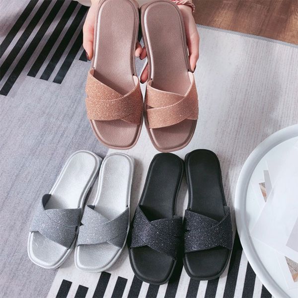tide bling sequins slippers woman ooen toe flip flops summer comfortable beach shoes leisure footwear nice new, Black
tide bling sequins slippers woman ooen toe flip flops summer comfortable beach shoes leisure footwear nice new, Black