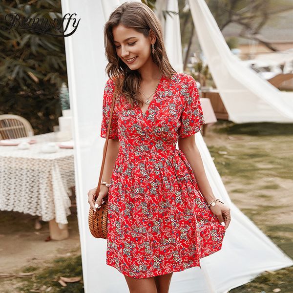 casual dresses benuynffy floral print wrap tie mini summer women holiday boho v-neck high waist female beach a-line dress, Black;gray
casual dresses benuynffy floral print wrap tie mini summer women holiday boho v-neck high waist female beach a-line dress, Black;gray