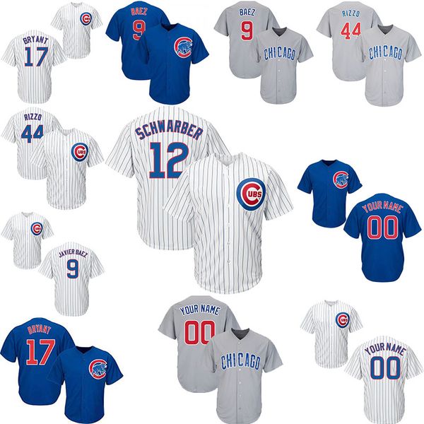 Custom Chicago 17 Bryant Cubs 12 Schwarber 44 Rizzo 9 Baez Mens Blue Grey White Cool Stitched Jerseys S-3XL
Custom Chicago 17 Bryant Cubs 12 Schwarber 44 Rizzo 9 Baez Mens Blue Grey White Cool Stitched Jerseys S-3XL