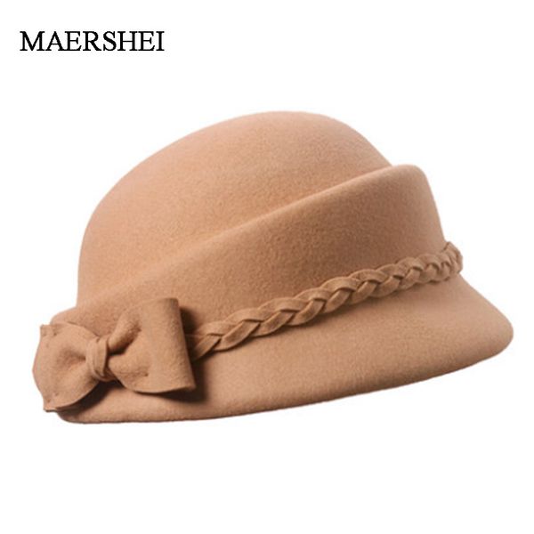 maershei vintage black woolen hat dome bow lotus leaf big hat lady autumn and winter temperament, Blue;gray
maershei vintage black woolen hat dome bow lotus leaf big hat lady autumn and winter temperament, Blue;gray