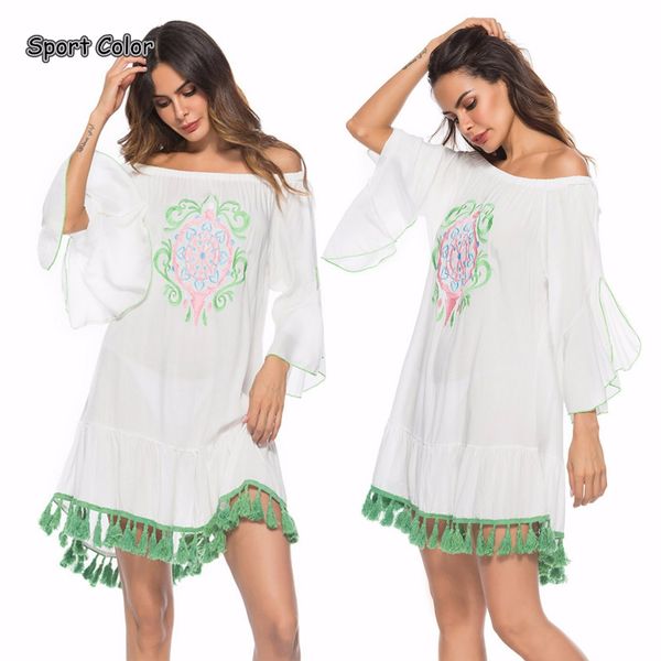 popular off shoulder women swimsuit cover up popular beach dress beach cover lady embroidery pareo sarongs bikini tunic, Blue;gray
popular off shoulder women swimsuit cover up popular beach dress beach cover lady embroidery pareo sarongs bikini tunic, Blue;gray