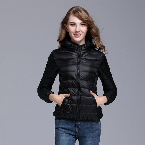 european and american fashion trends down coats hooded slim fit plus size women's short korean down jacket puffer women, Black
european and american fashion trends down coats hooded slim fit plus size women's short korean down jacket puffer women, Black