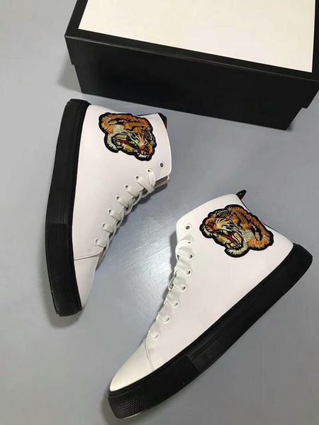 fashion new arrival embroidery tiger wolf bear man causal shoes high blue white hococal gold animal prints man sneaker size 38-44, Black 
fashion new arrival embroidery tiger wolf bear man causal shoes high blue white hococal gold animal prints man sneaker size 38-44, Black