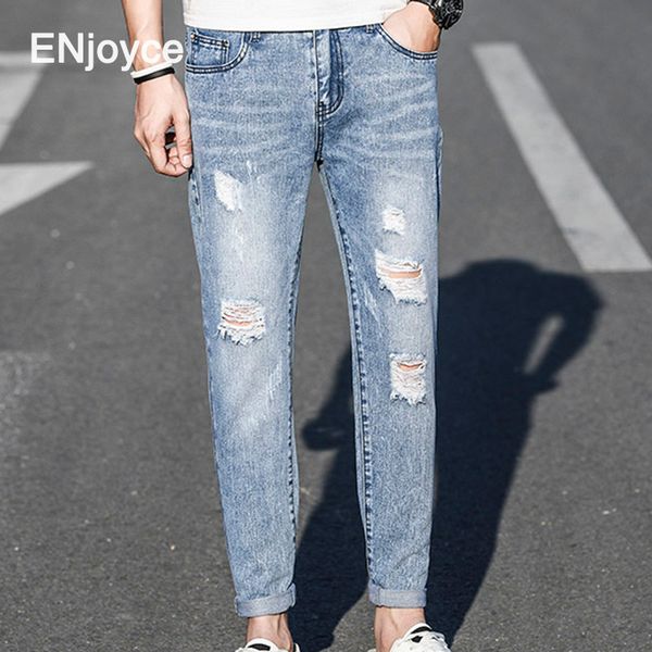 fashion holes ripped men's jeans boys loose casual holes ankle-length harem denim pants cuffs hip hop jean trousers large size, Blue
fashion holes ripped men's jeans boys loose casual holes ankle-length harem denim pants cuffs hip hop jean trousers large size, Blue