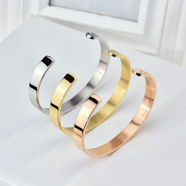 2019 fashion mens 3 colors titanium steel cuff bracelet silver bangle for women men's gold bracelet hip hop jewelry, White
2019 fashion mens 3 colors titanium steel cuff bracelet silver bangle for women men's gold bracelet hip hop jewelry, White
