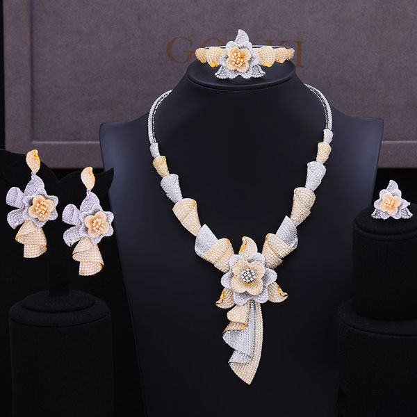 larrauri rose flower cluster floral women wedding cubic zirconia statement necklace earring bangle ring jewelry sets, Silver
larrauri rose flower cluster floral women wedding cubic zirconia statement necklace earring bangle ring jewelry sets, Silver