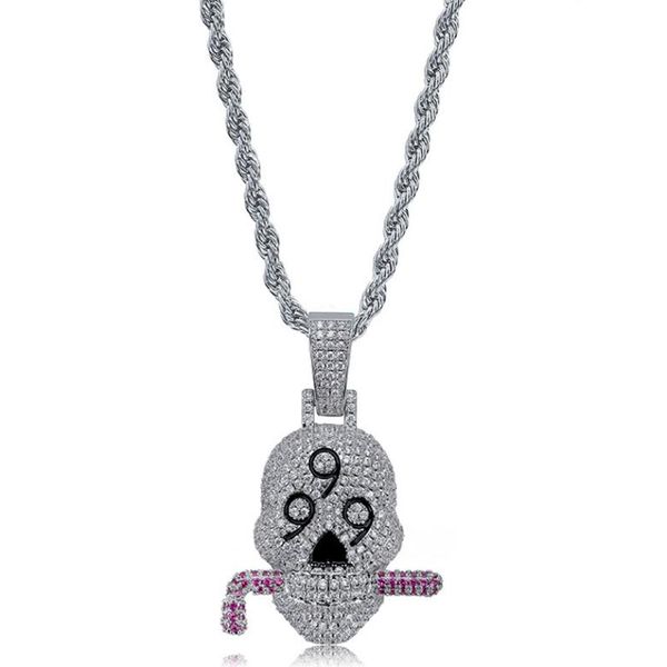 hip hop mens necklaces fashion personality trendy luxury zircon platinum plated copper skull punk pendant necklaces, Silver
hip hop mens necklaces fashion personality trendy luxury zircon platinum plated copper skull punk pendant necklaces, Silver