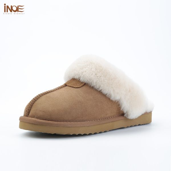 inoe sheepskin suede leather natural fur lined women winter slippers home shoes indoor house shoes for woman warm half slippers y200107, Black
inoe sheepskin suede leather natural fur lined women winter slippers home shoes indoor house shoes for woman warm half slippers y200107, Black